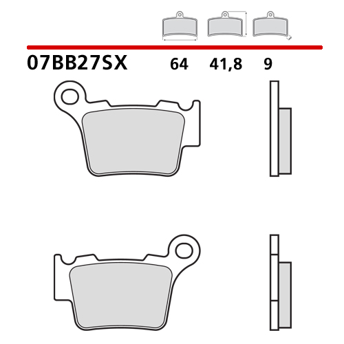 Brake pads Brembo KTM 65 SX (23-25) front race 07BB27SX
