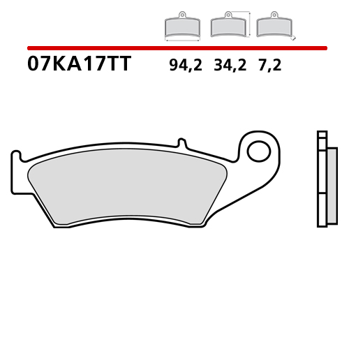 Brake pads Brembo Kawasaki KX 450 F (06-23) front ceramic 07KA17TT