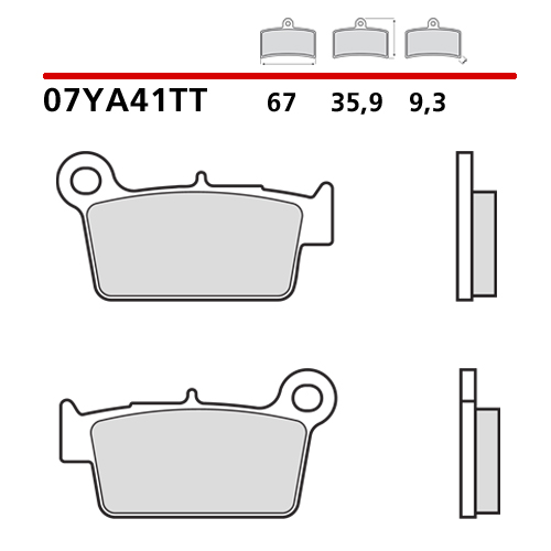 Brake pads Brembo Beta RR 125 2T (18-25) rear ceramic 07YA41TT