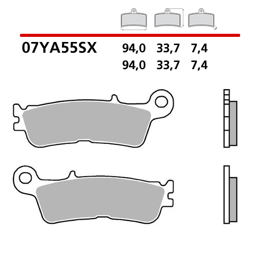 Brake pads Brembo Fantic 300 XE (24-25) front race 07YA55SX