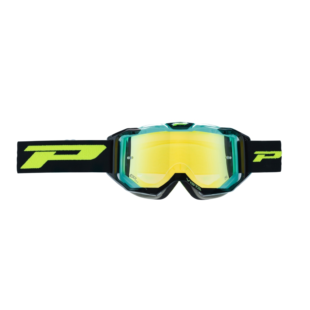 Goggles Pro Grip Vista - Black Light blue Neon yellow mirrored lens yellow 3303-404-FL