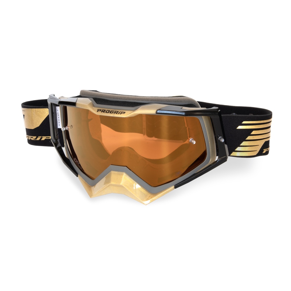 Goggles Pro Grip Rapid - Grey Gold Black mirrored lens gold 3309-380-FL