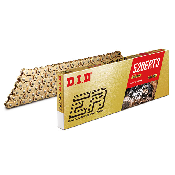 Drive chain DID pitch 520 cross professional without O-RING 120 links -gold 520ERT3.120