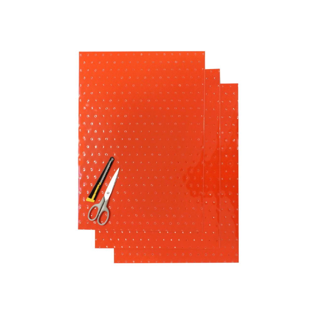 Crystall adhesive sheets orange with holes BL-5052/90