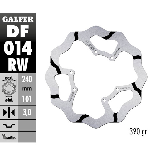 Brake disc Galfer Race Honda CR 125 (95-07) front DF014RW
