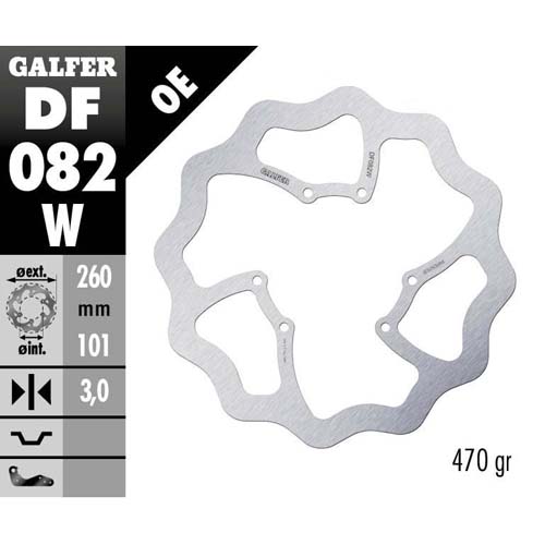 Brake disc Galfer Wave Honda CRF 250 R (15-25) front DF082W