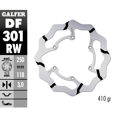 Brake disc Galfer Race Suzuki RM 250 (89-12) front DF301RW