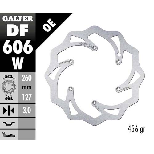Brake disc Galfer Wave Husaberg 125 TE (11-14) front DF606W