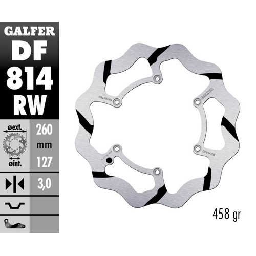 Brake disc Galfer Race Beta RR 450 (13-14) front DF814RW