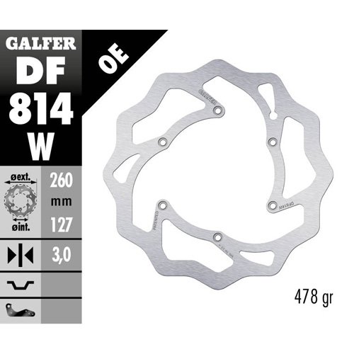 Brake disc Galfer Wave Beta RR 390 (15-25) front DF814W