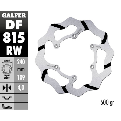 Brake disc Galfer Race Beta Xtrainer 250 (17-25) rear DF815RW