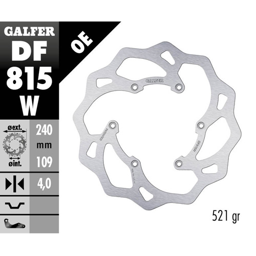 Brake disc Galfer Wave Beta RR 450 (13-14) rear DF815W