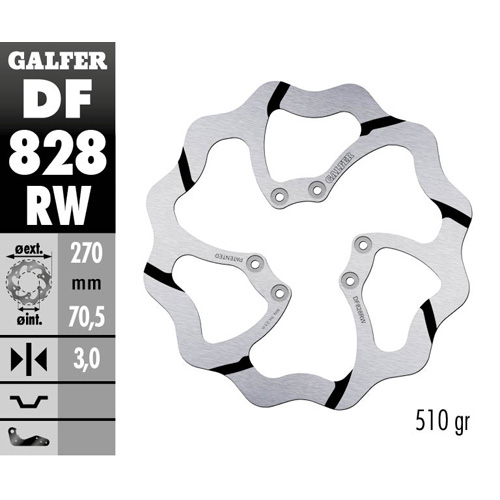 Brake disc Galfer Race TM EN/MX 300 (04-25) front DF828RW