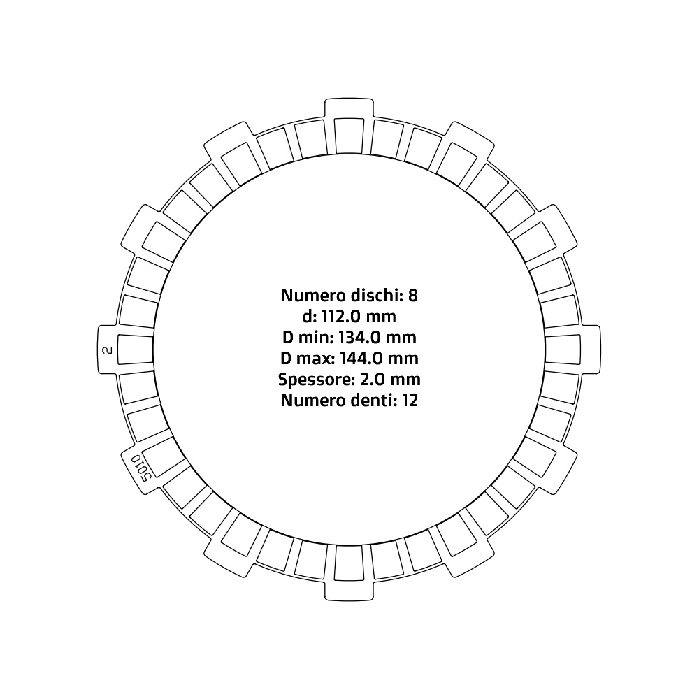 Clutch plates NRTeam Beta RR 450 (05-09) - Friction set - 2,0 mm DS02.F017.8