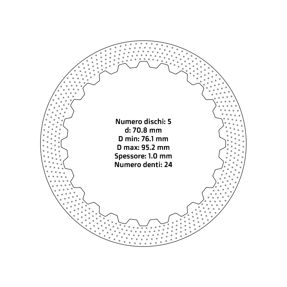 Clutch plates NRTeam KTM 65 SX (00-23) - Steel set DS02.S001.5