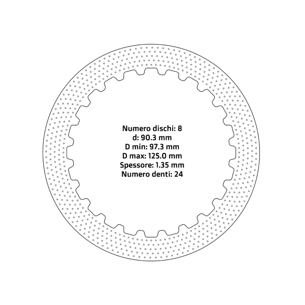 Clutch plates NRTeam Honda CRF 250 RX (19-25) - Steel set DS02.S007.8