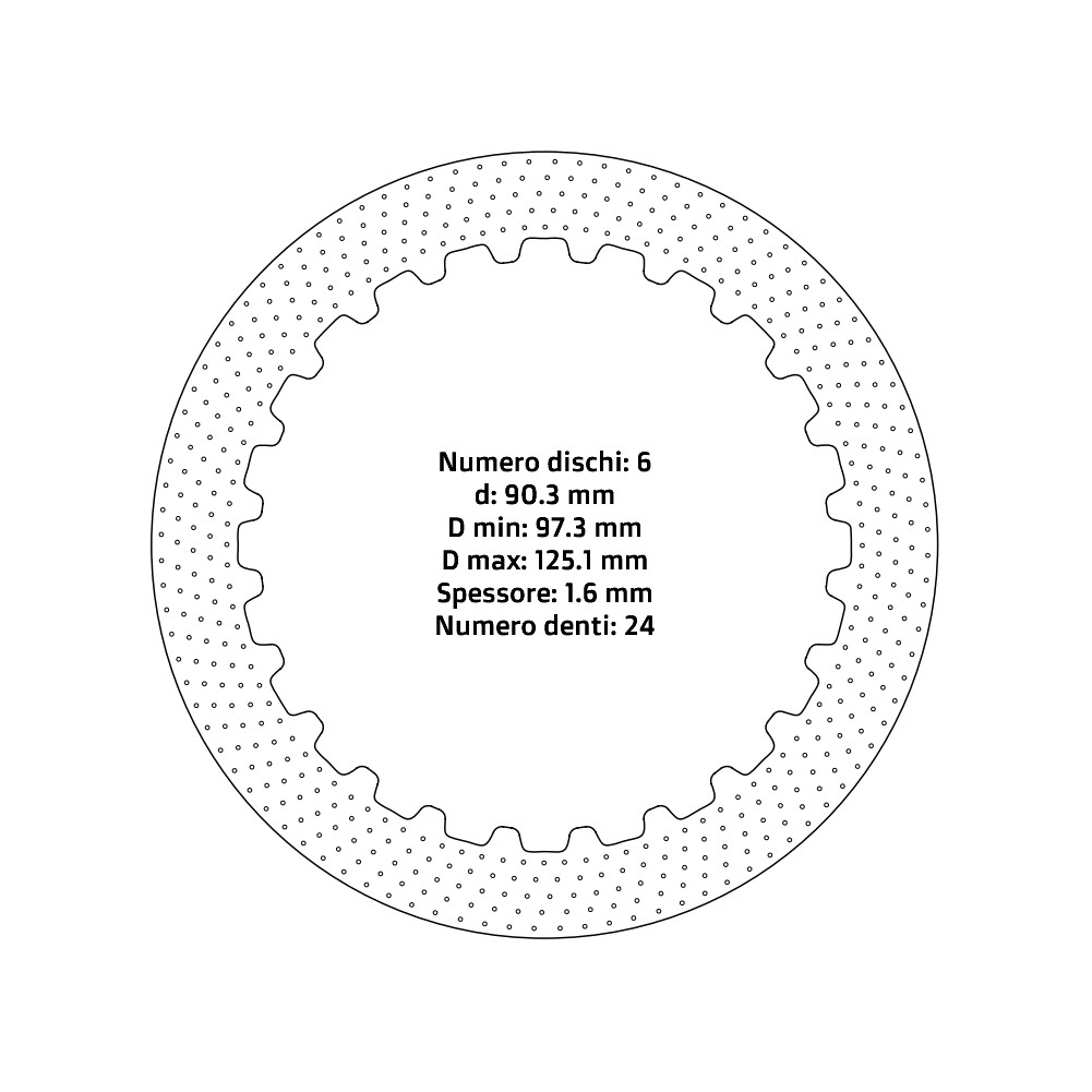 Clutch plates NRTeam KTM 125 EXC (10-16) - Steel set DS02.S009.6