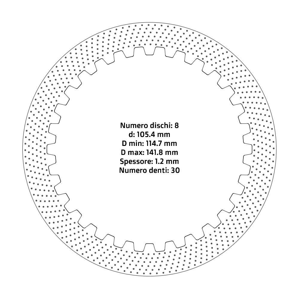 Clutch plates NRTeam Yamaha YZ 426 F (00-02) - Steel set DS02.S019.8