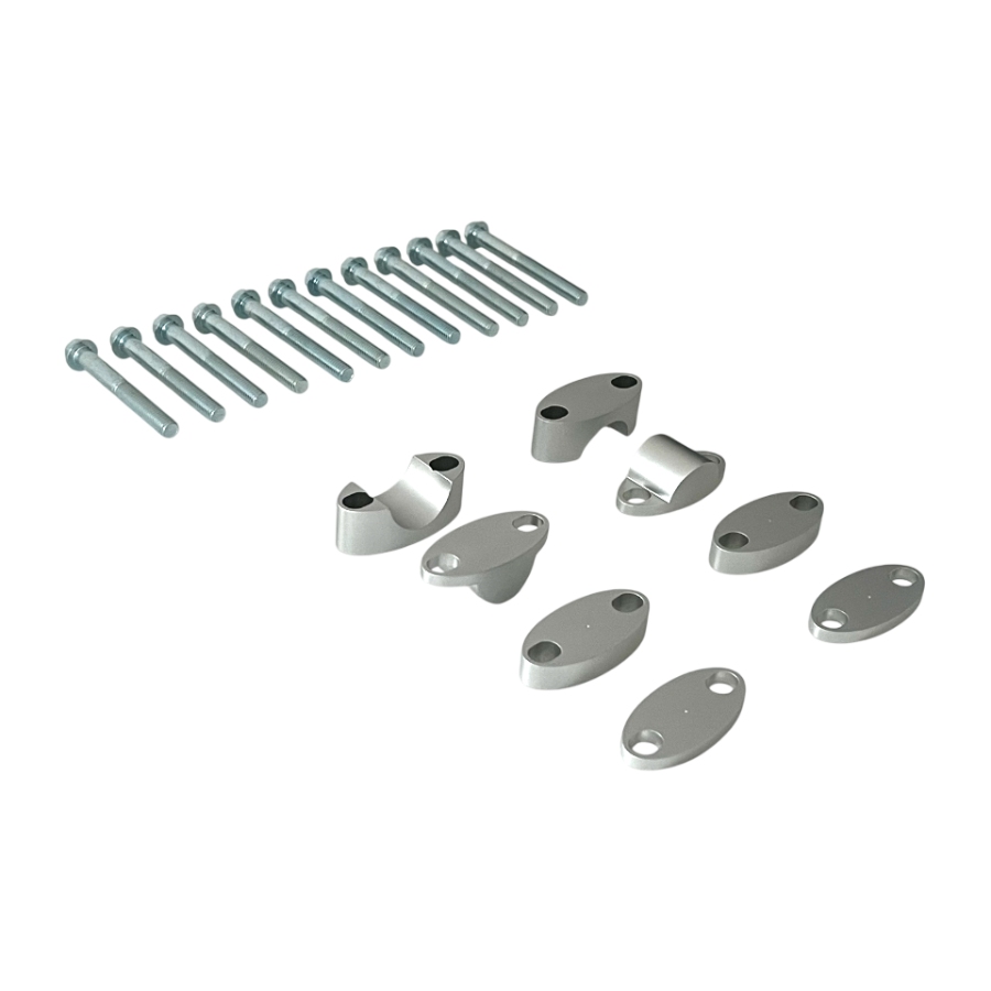 Handlebar riser kit 28.6 mm grey - NRTeam Handlebar riser kit 28.6 mm grey - NRTeam