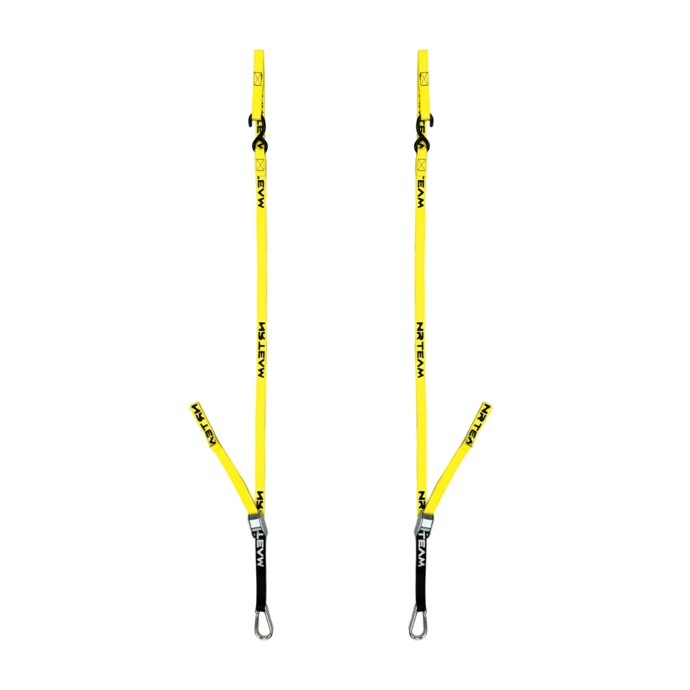 Pair of motorcycle straps Pull Up 25mm NRTeam yellow Pair of motorcycle straps Pull Up 25mm NRTeam yellow