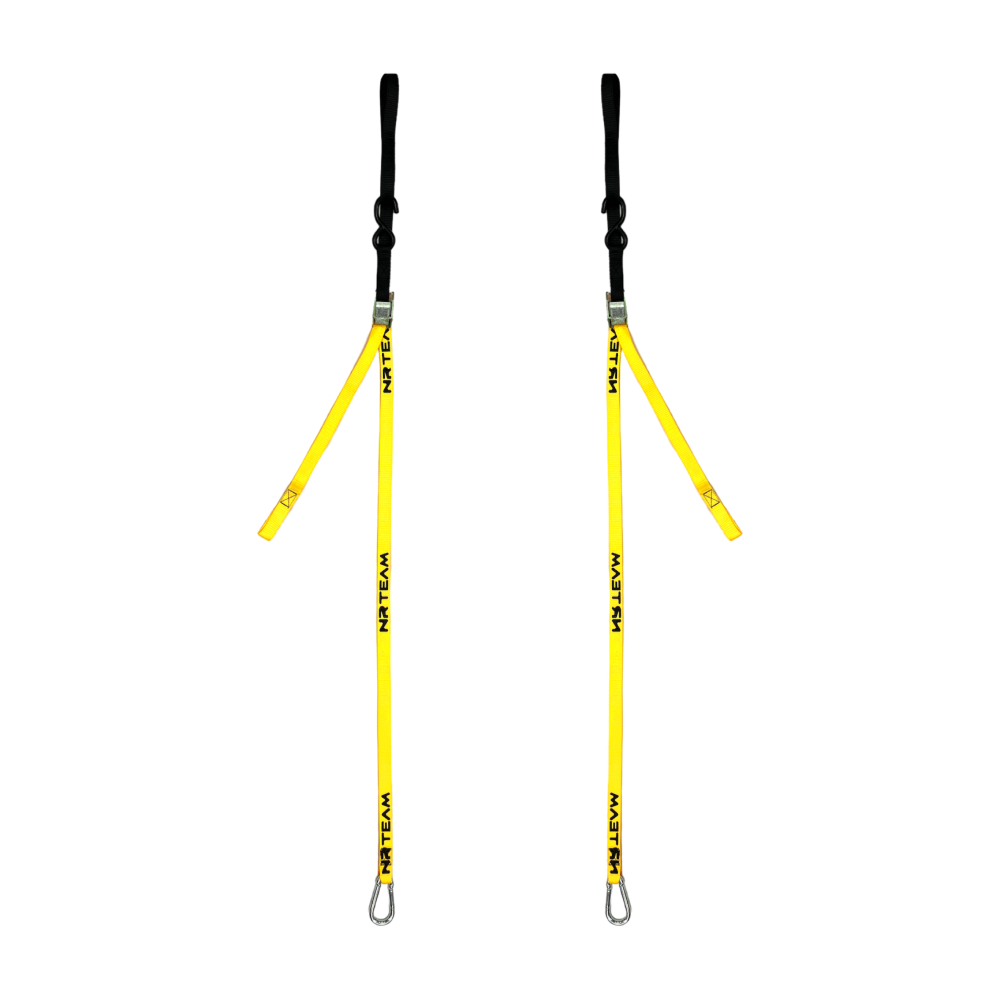 Pair of motorcycle straps Tie Down 25mm NRTeam yellow Pair of motorcycle straps Tie Down 25mm NRTeam yellow