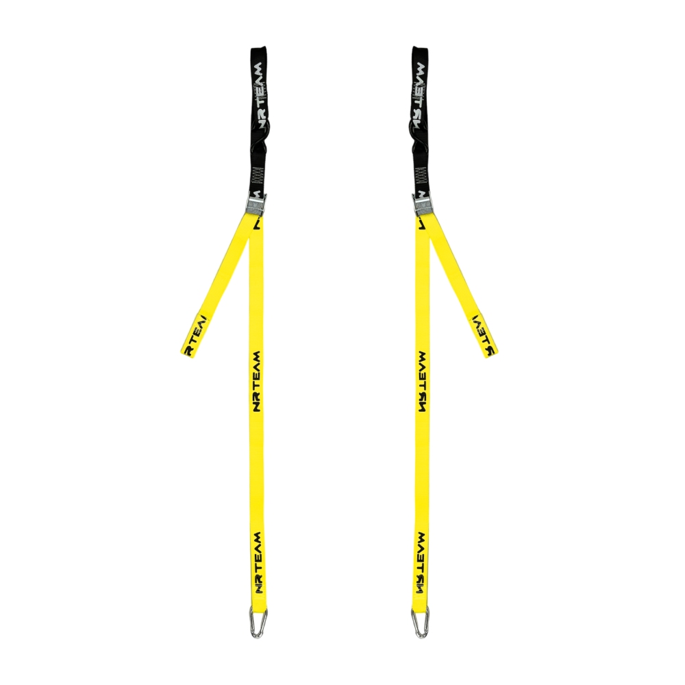 Pair of motorcycle straps Tie Down 38mm NRTeam yellow Pair of motorcycle straps Tie Down 38mm NRTeam yellow