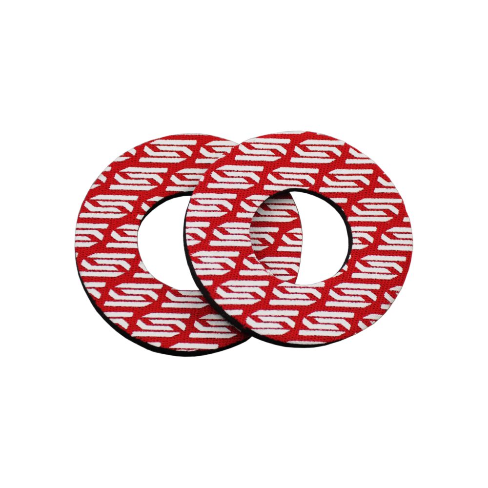 Pair of grip donuts Scar red DTZ3
