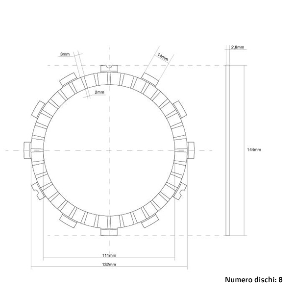 Clutch Discs (Friction) FCC Kawasaki KX 250 F (04-25) FCC.0032