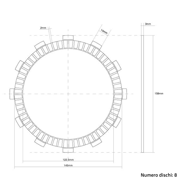 Clutch Discs (Friction) FCC Suzuki RM 250 (03-05) FCC.0037