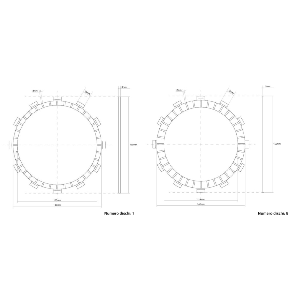 Clutch Discs (Friction) FCC Yamaha WR 426 F (01-02) FCC.0186