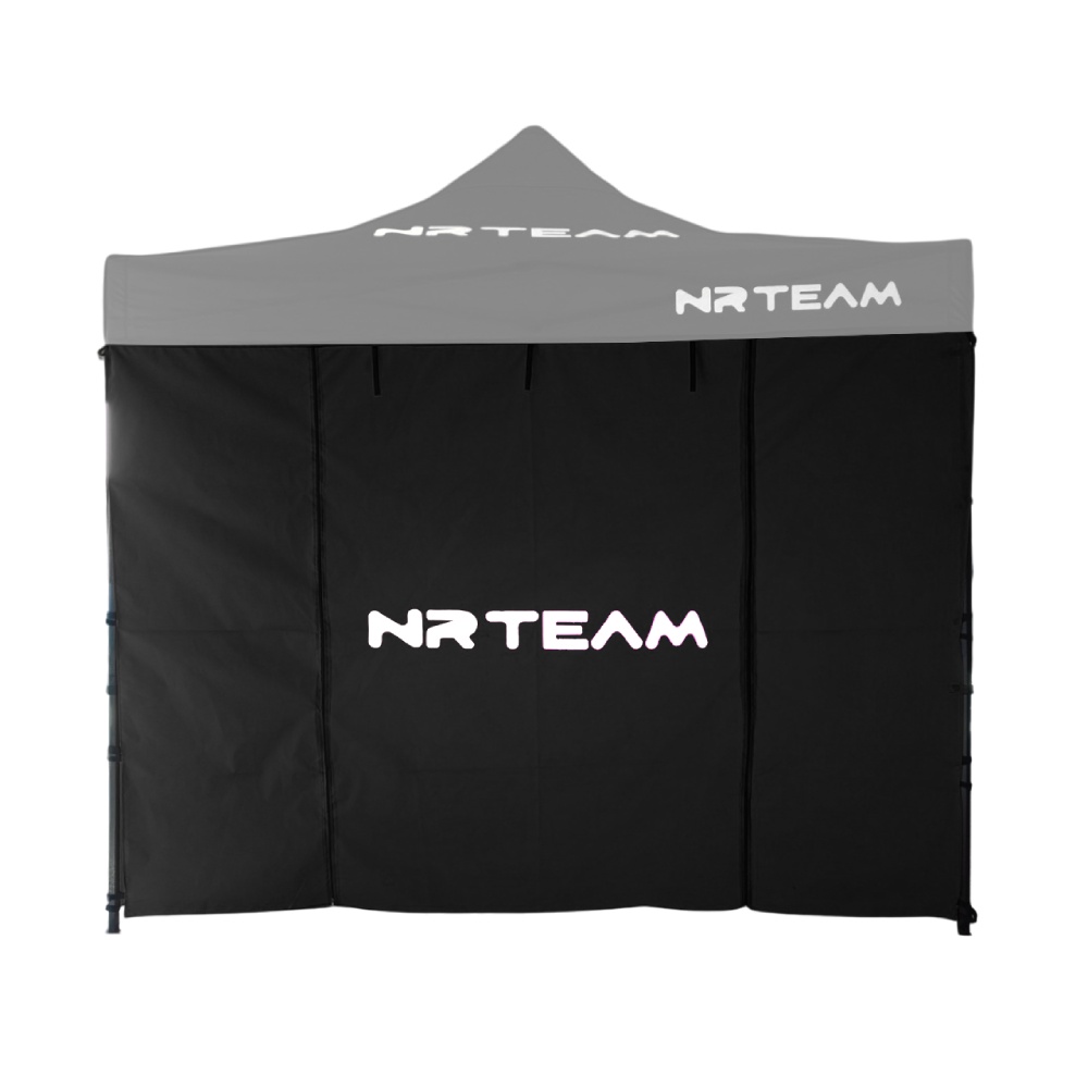 Gazebo front wall with door - black GZB-FD.N
