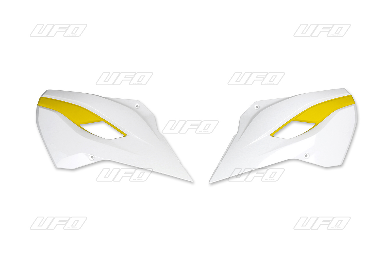 Radiator Shrouds Husqvarna 250 TE (14-16) white and yellow* HU03353-W