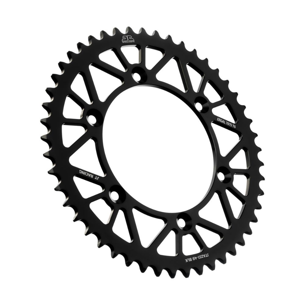 Rear sprocket JT ergal Yamaha YZ 250 (99-25) 49 teeth black JTA251.49BLK