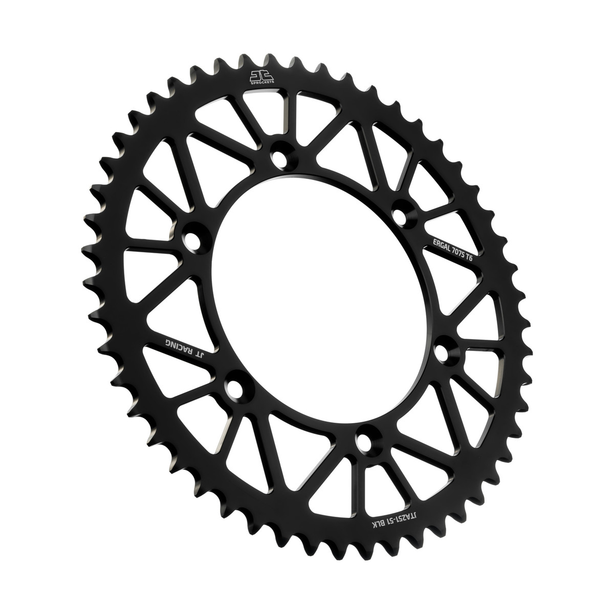 Rear sprocket JT ergal Fantic 250 XEF (21-25) 51 teeth black JTA251.51BLK