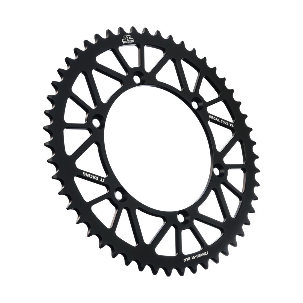 Rear sprocket JT ergal Kawasaki KX 125 (80-08) 51 teeth black JTA460.51BLK