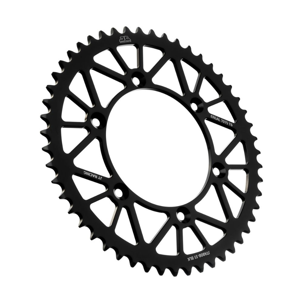 Rear sprocket JT ergal Suzuki RMZ 450 (05-25) 51 teeth black JTA808.51BLK