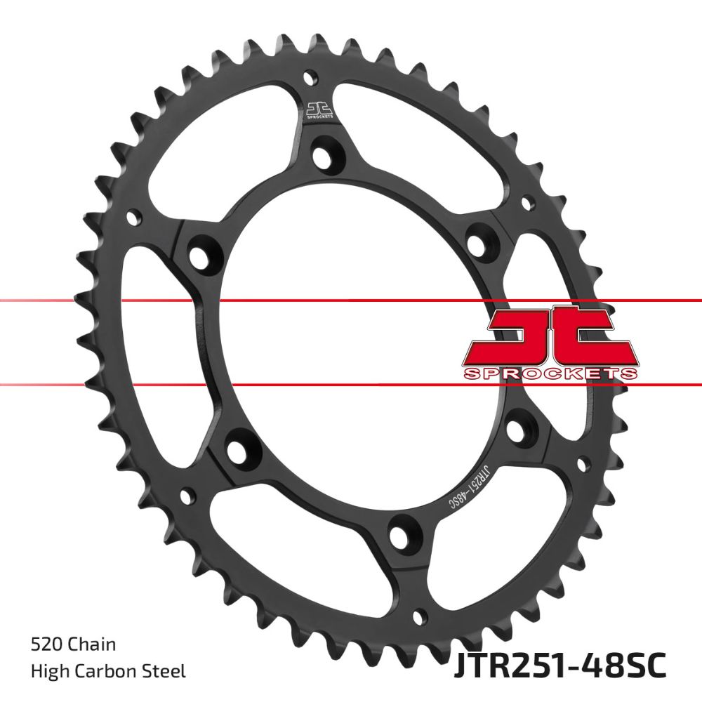 Rear sprocket JT steel Yamaha YZ 125 (99-25) 48 teeth self-cleaning JTR251.48SC