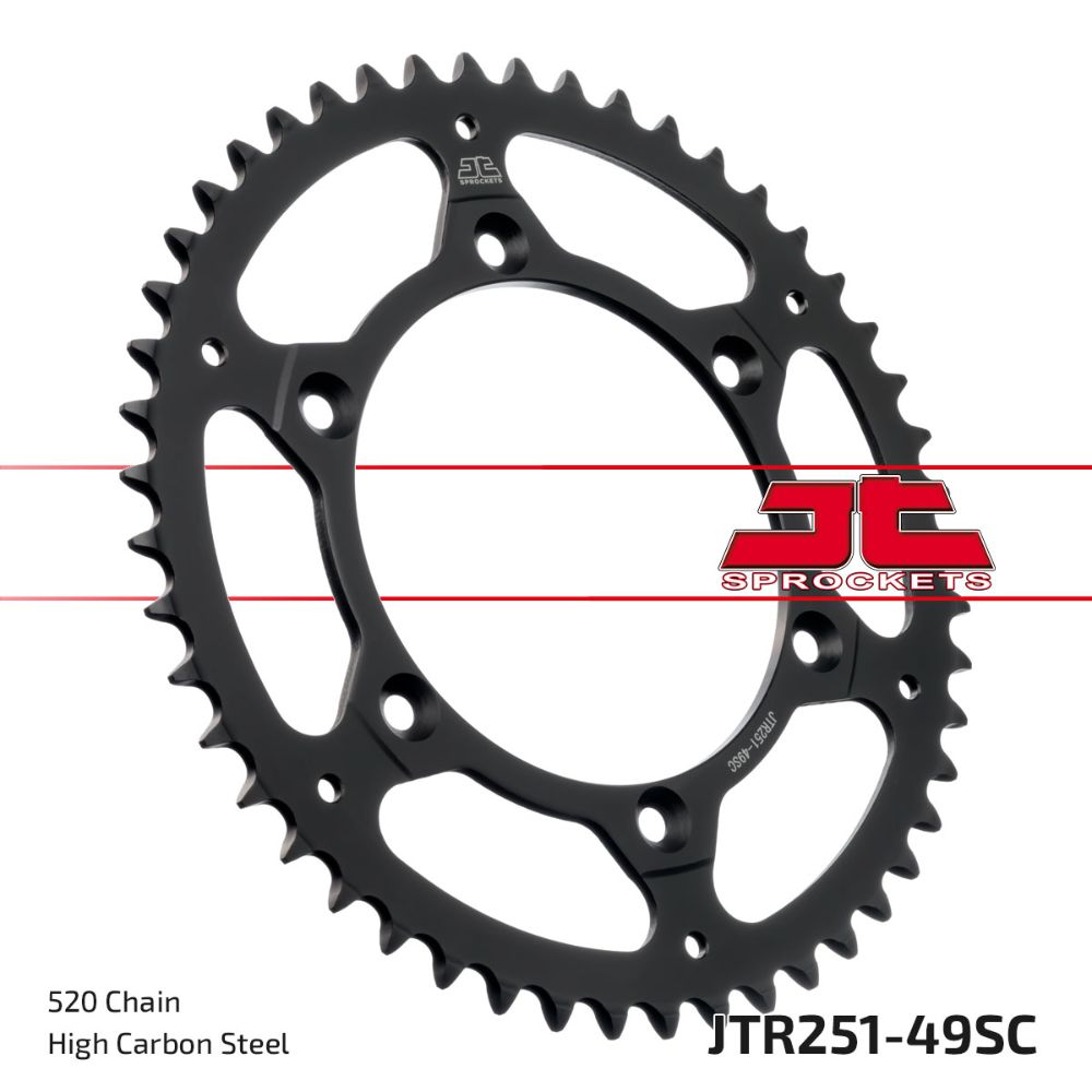 Rear sprocket JT steel Fantic 250 XEF (21-25) 49 teeth self-cleaning JTR251.49SC