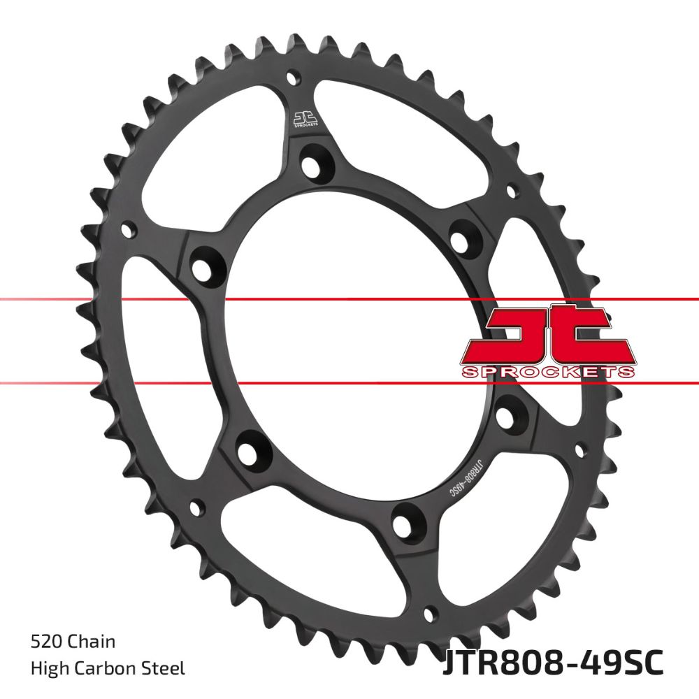 Rear sprocket JT steel Suzuki RM 250 (89-12) 49 teeth self-cleaning JTR808.49SC