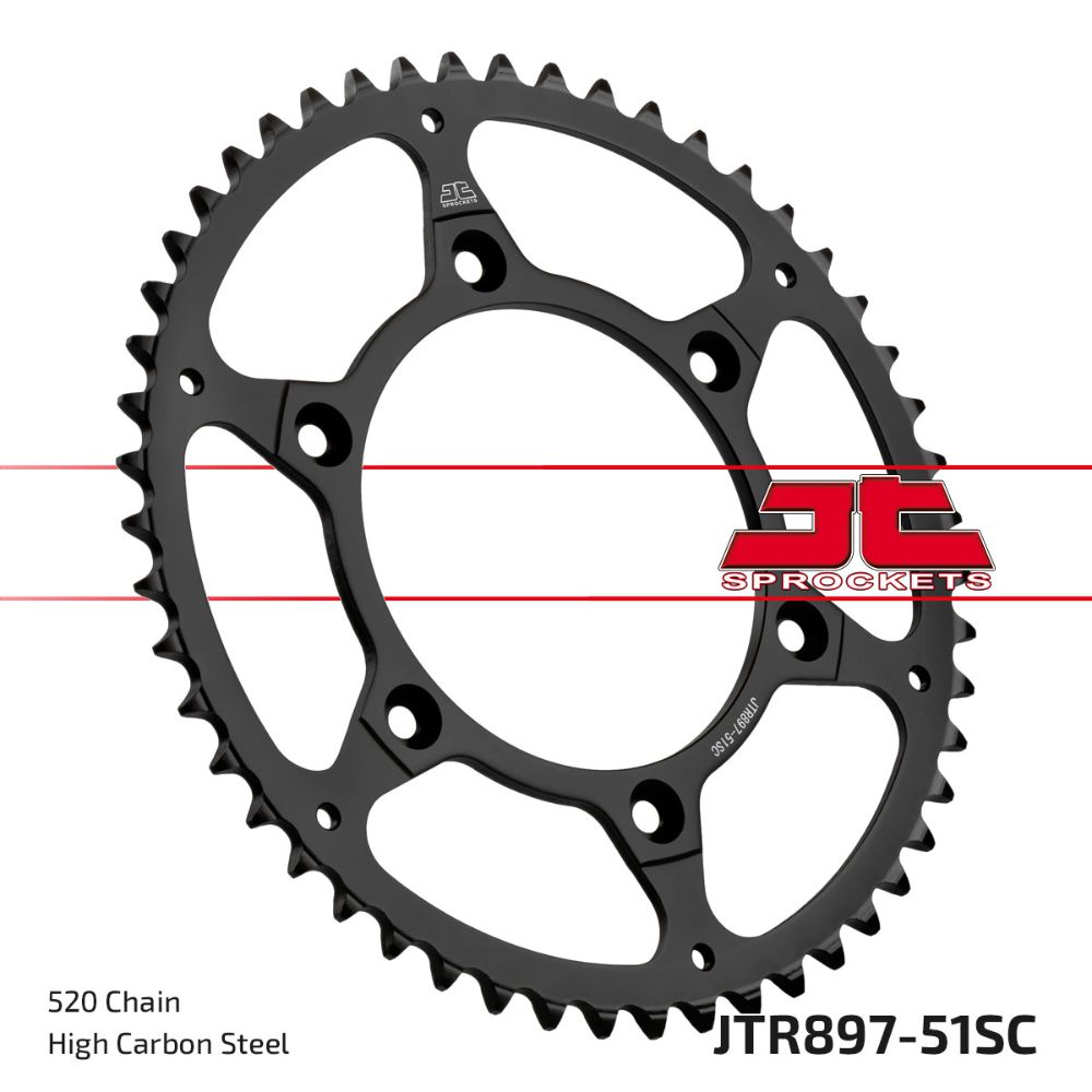 Rear sprocket JT steel Husaberg 390 FE (10-12) 51 teeth self-cleaning JTR897.51SC
