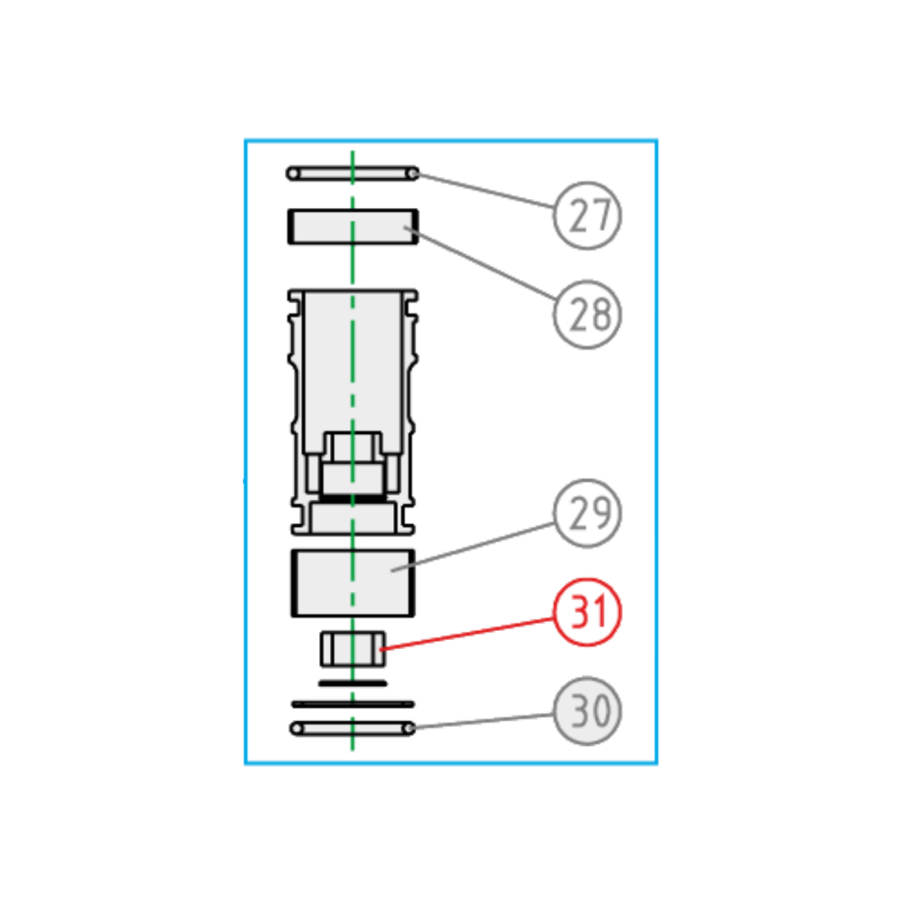 Free piston KYB Rieju 250 MR (21-25) - Oil seal K110310000201