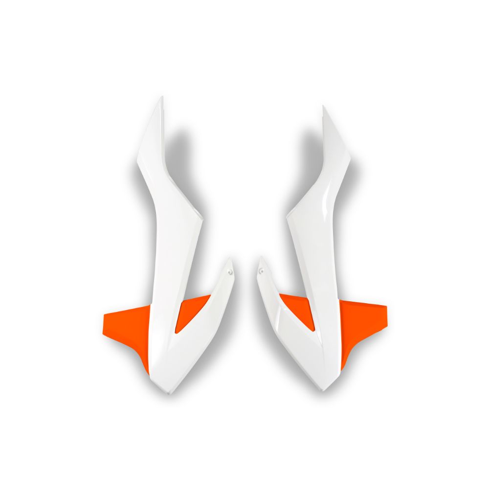 Radiator Shrouds Gasgas 85 MC (21-24) white and orange KT04085-999W