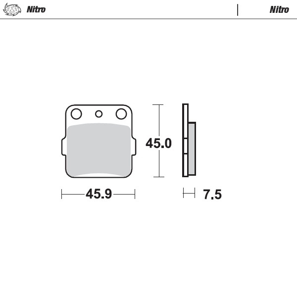 Brake pads Moto Master Yamaha YZ 85 (02-25) rear nitro MM-091021