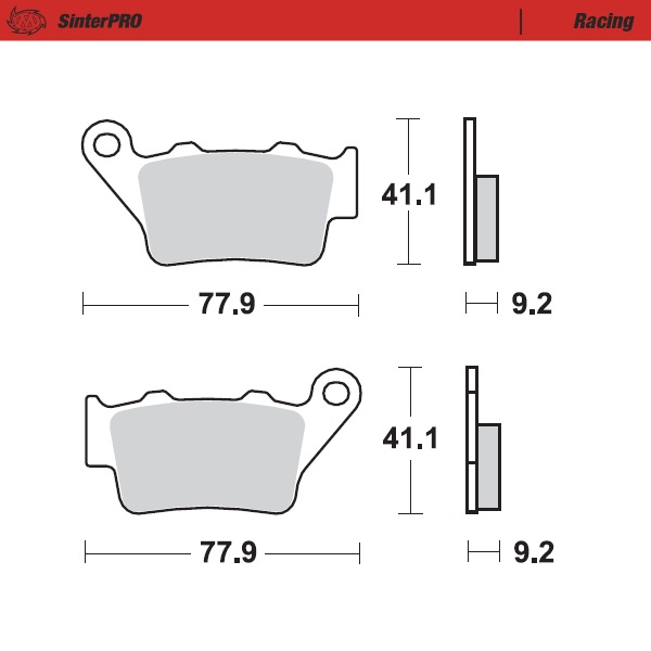 Brake pads Moto Master KTM 200 EXC (99-03) rear racing MM-093211