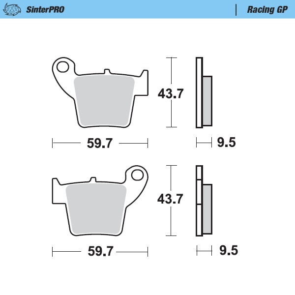 Brake pads Moto Master Honda CR 125 (02-07) rear GP MM-094312