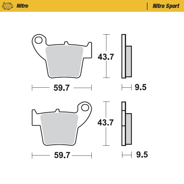 Brake pads Moto Master Honda CRF 450 R (02-25) rear nitro MM-094322