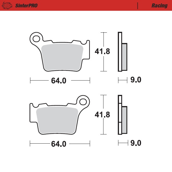 Brake pads Moto Master Husaberg 390 FE (10-12) rear racing MM-094411