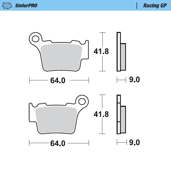 Brake pads Moto Master Husaberg 450 FE (09-14) rear GP MM-094412