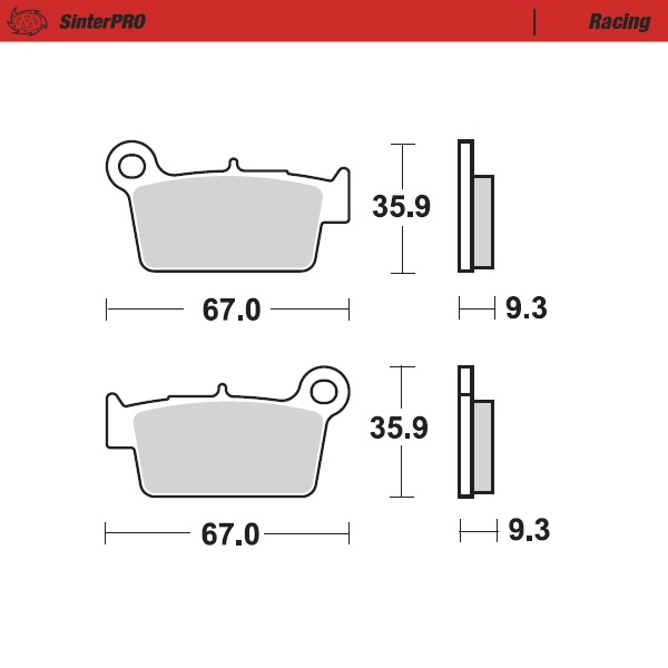 Brake pads Moto Master Beta RR 250 (13-25) rear racing MM-094511