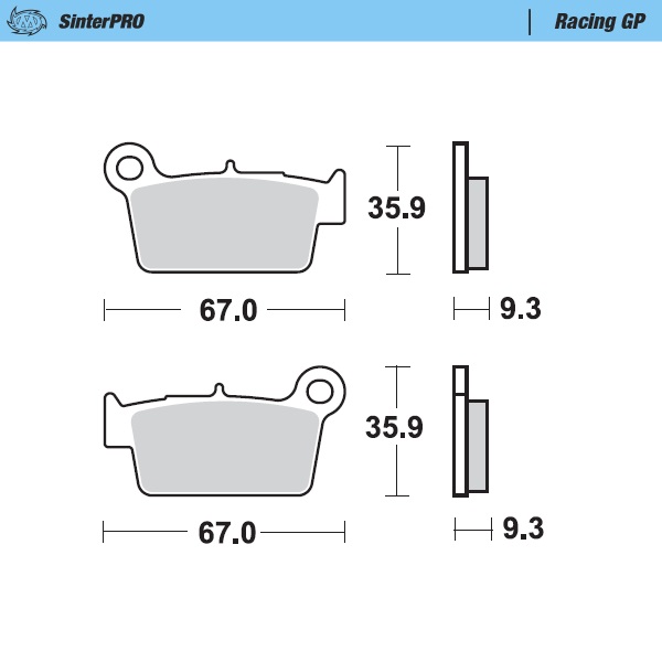Brake pads Moto Master Beta RR 450 (05-14) rear GP MM-094512